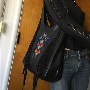 ASH LARGE LAYLA TRIBAL EMBELLISHED CARRYALL HOBO